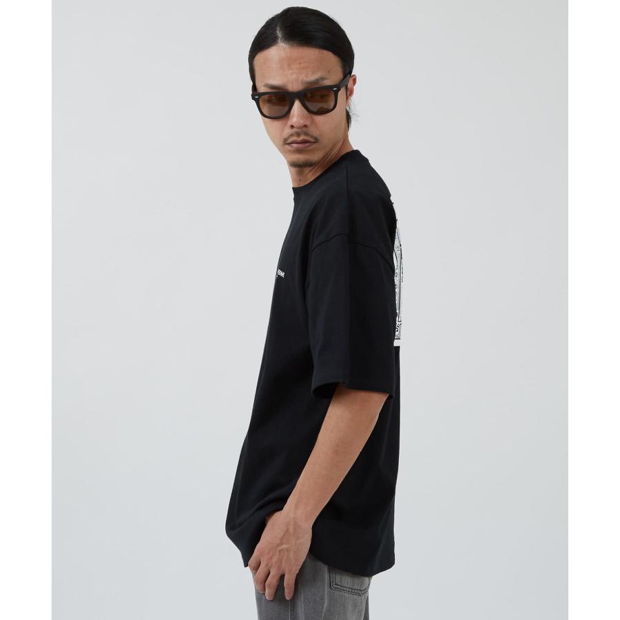 半袖Tシャツ メンズ SIDEWAY STANCE サイドウェイスタンス バンダナTシャツ ペイズリー スクエアロゴ オーバーサイズ ストリート スケーター 韓国ファッション | improves | 16