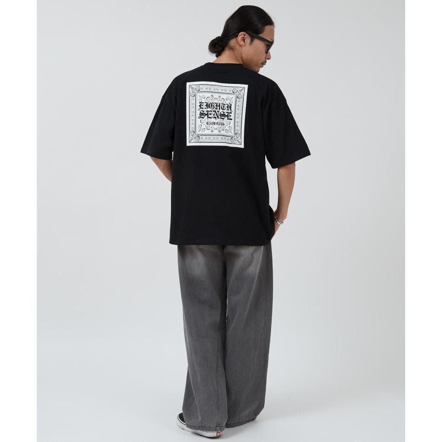 半袖Tシャツ メンズ SIDEWAY STANCE サイドウェイスタンス バンダナTシャツ ペイズリー スクエアロゴ オーバーサイズ ストリート スケーター 韓国ファッション | improves | 17
