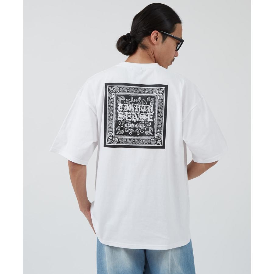 半袖Tシャツ メンズ SIDEWAY STANCE サイドウェイスタンス バンダナTシャツ ペイズリー スクエアロゴ オーバーサイズ ストリート スケーター 韓国ファッション | improves | 09