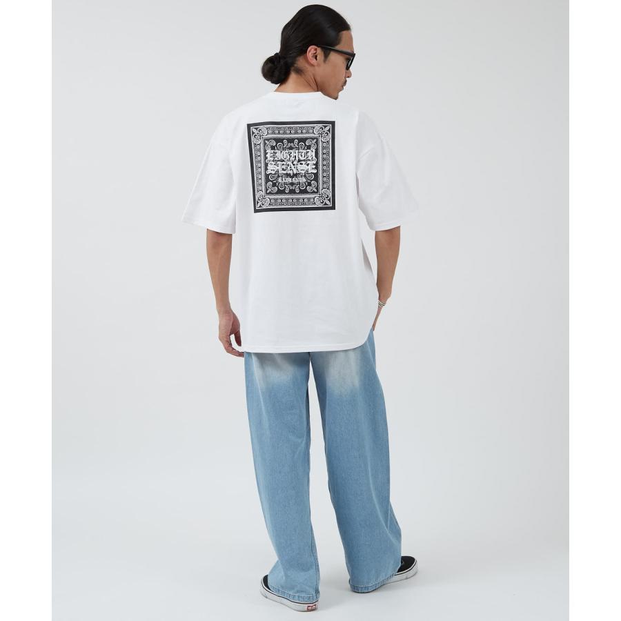 半袖Tシャツ メンズ SIDEWAY STANCE サイドウェイスタンス バンダナTシャツ ペイズリー スクエアロゴ オーバーサイズ ストリート スケーター 韓国ファッション | improves | 12