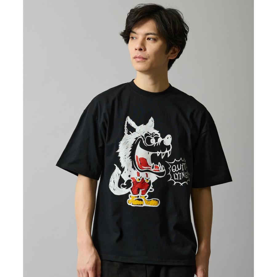 半袖Tシャツ メンズ SIDEWAY STANCE サイドウェイスタンス オリジナルプリント クレヨンウルフ 半袖Tシャツ カットソー カジュアル アメカジ ストリート | improves