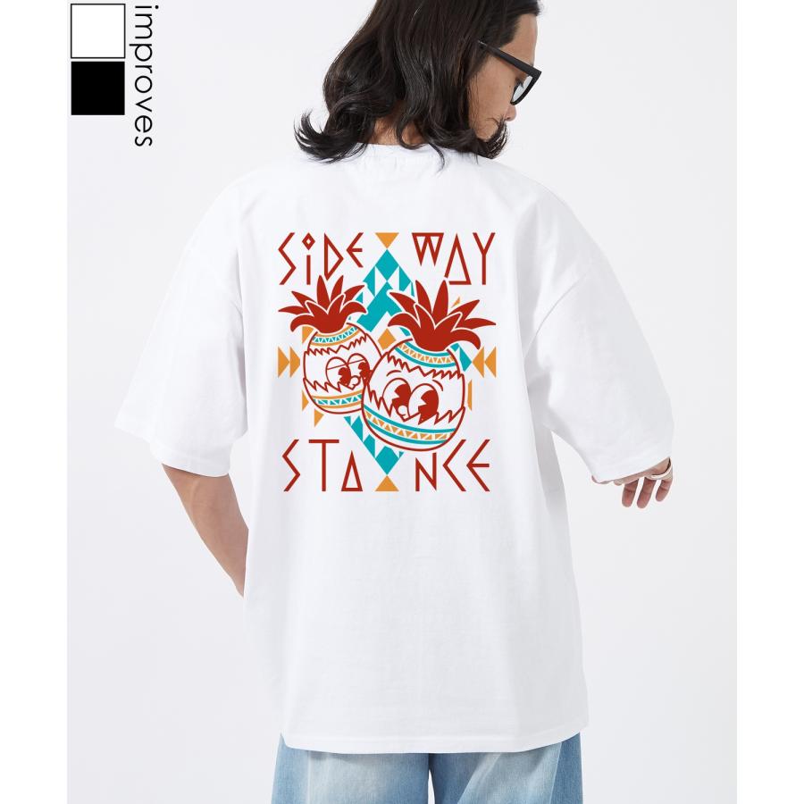 半袖Tシャツ メンズ SIDEWAY STANCE サイドウェイスタンス オリジナルプリント パイナップルブラザー 半袖Tシャツ カットソー カジュアル アメカジ ストリート | improves