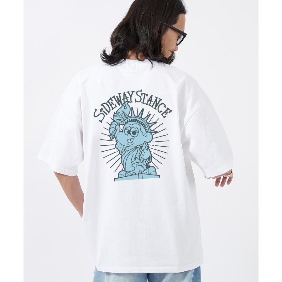 半袖Tシャツ メンズ SIDEWAY STANCE サイドウェイスタンス オリジナルプリント 自由の女神 半袖Tシャツ カットソー カジュアル アメカジ ストリート | improves | 04