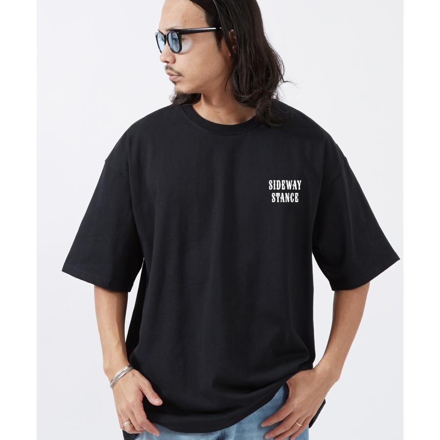 半袖Tシャツ メンズ SIDEWAY STANCE サイドウェイスタンス  ワンポイント ロゴ オリジナルプリント カジュアル アメカジ ストリート ワーク ブラック ホワイト | improves | 07