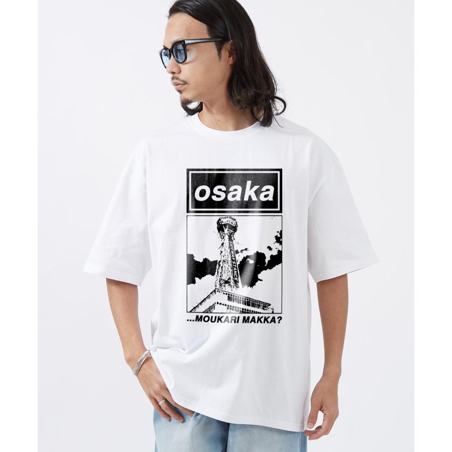 半袖Tシャツ メンズ SIDEWAY STANCE サイドウェイスタンス レトロ オマージュ パロ 大阪 プリント  カジュアル アメカジ ストリート ブラック ホワイト | improves | 03