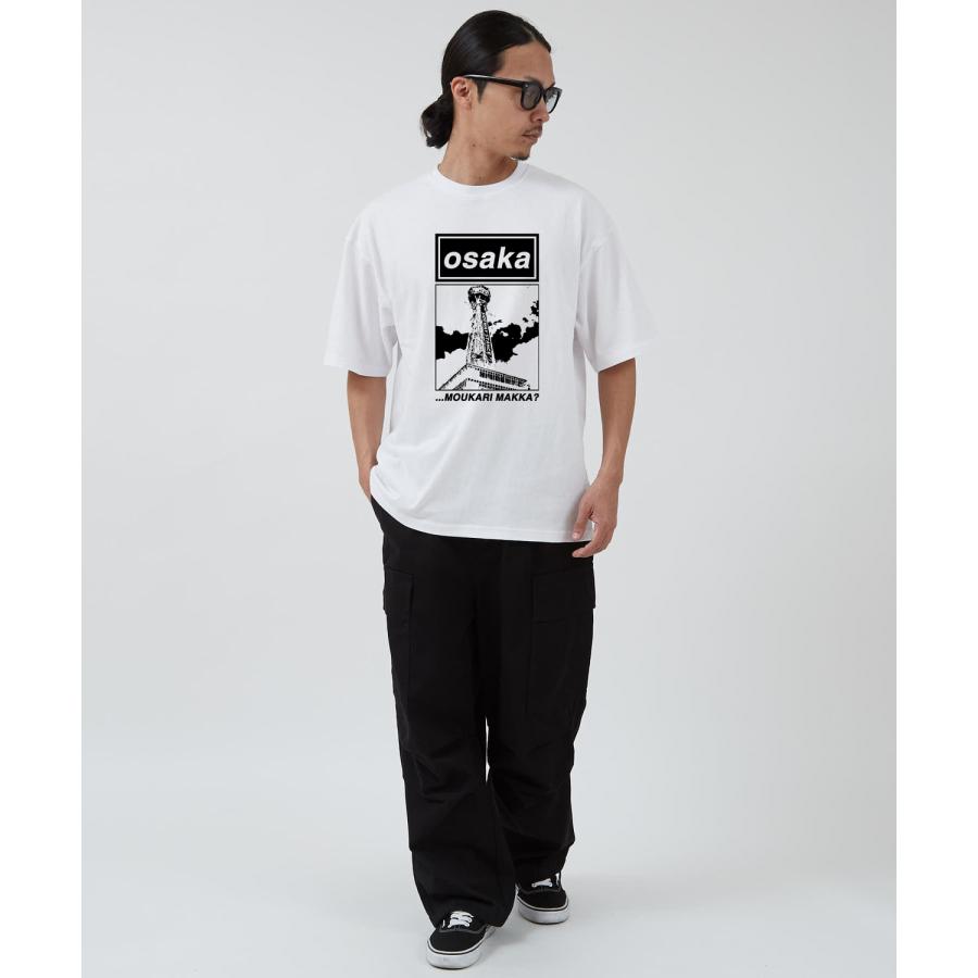 半袖Tシャツ メンズ SIDEWAY STANCE サイドウェイスタンス レトロ オマージュ パロ 大阪 プリント  カジュアル アメカジ ストリート ブラック ホワイト | improves | 06