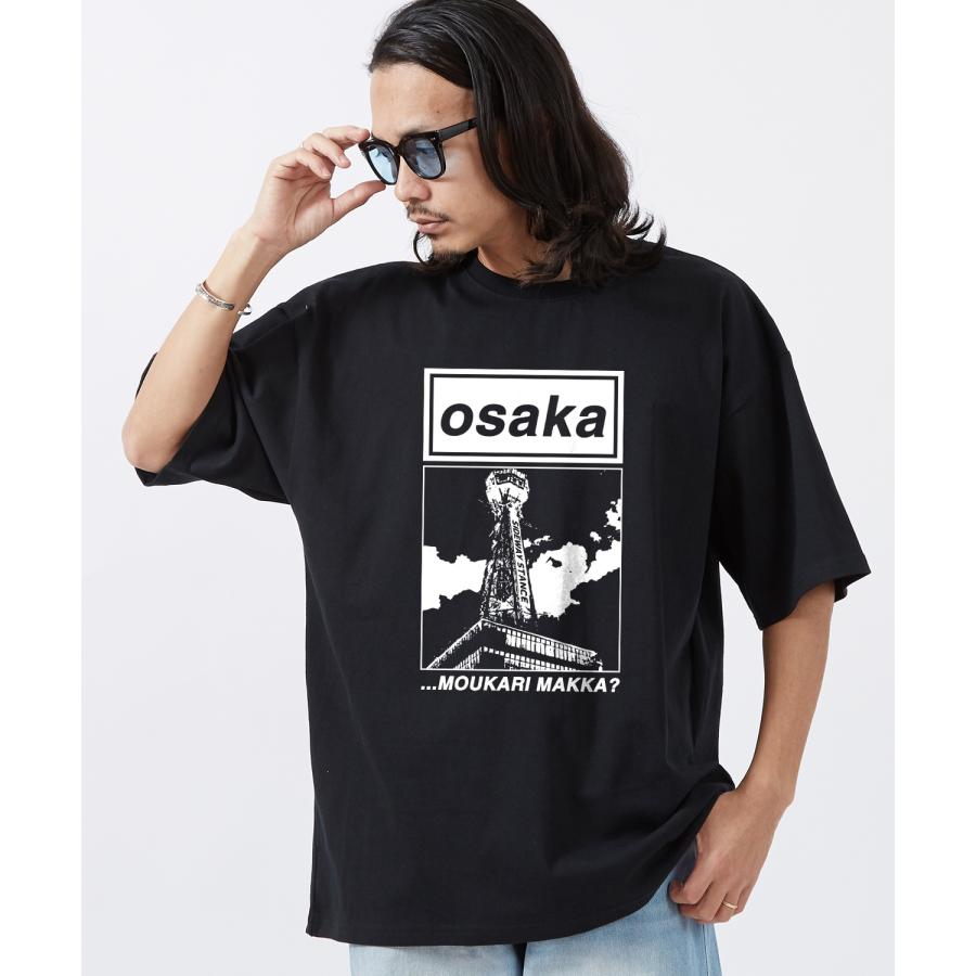 半袖Tシャツ メンズ SIDEWAY STANCE サイドウェイスタンス レトロ オマージュ パロ 大阪 プリント  カジュアル アメカジ ストリート ブラック ホワイト | improves | 07