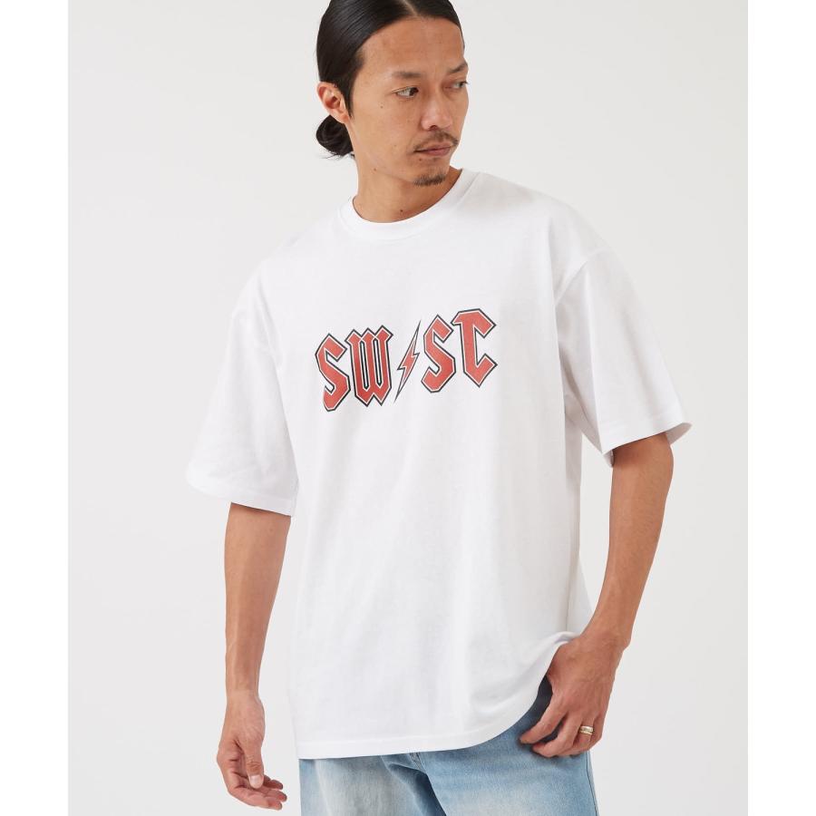 半袖Tシャツ メンズ レディース カレッジロゴ プリント サイドウェイスタンス ビッグシルエット ストリート 韓国ファッション 古着MIX 定番 | improves