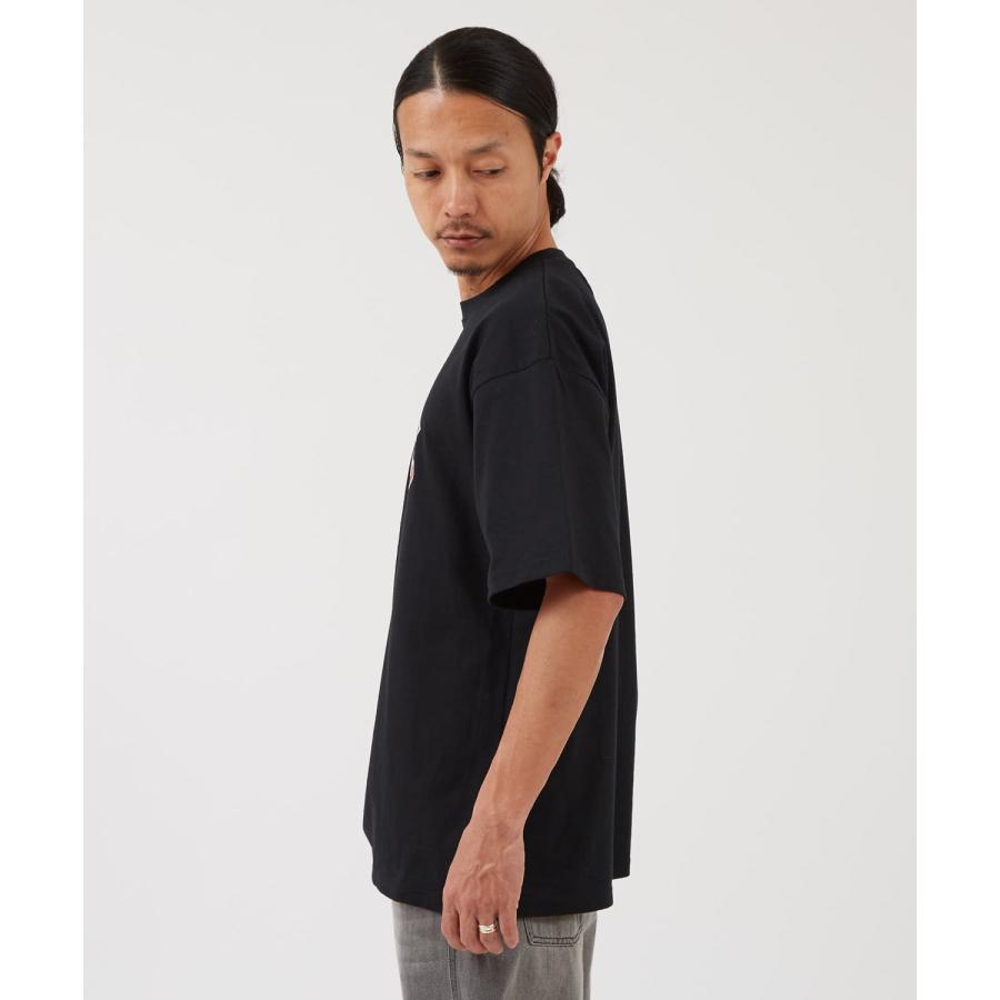 半袖Tシャツ メンズ レディース カレッジロゴ プリント サイドウェイスタンス ビッグシルエット ストリート 韓国ファッション 古着MIX 定番 | improves | 05