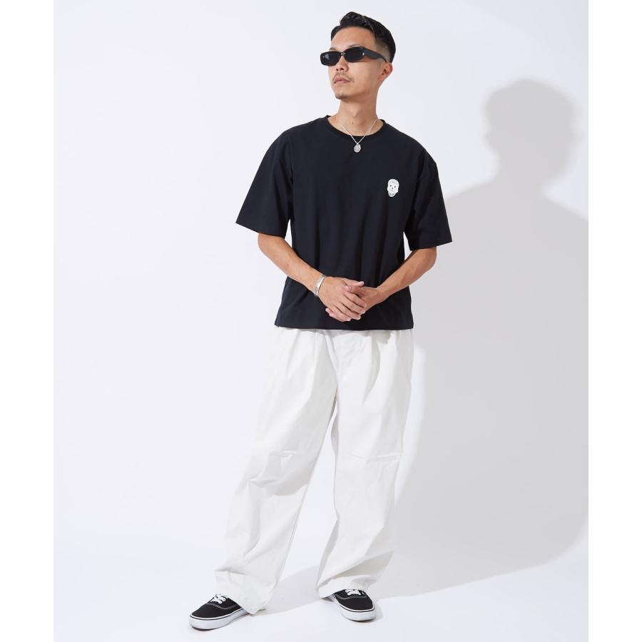 半袖Tシャツ メンズ レディース スカル刺しゅう バックプリント SIDEWAY STANCE オーバーサイズ ストリート | improves | 15