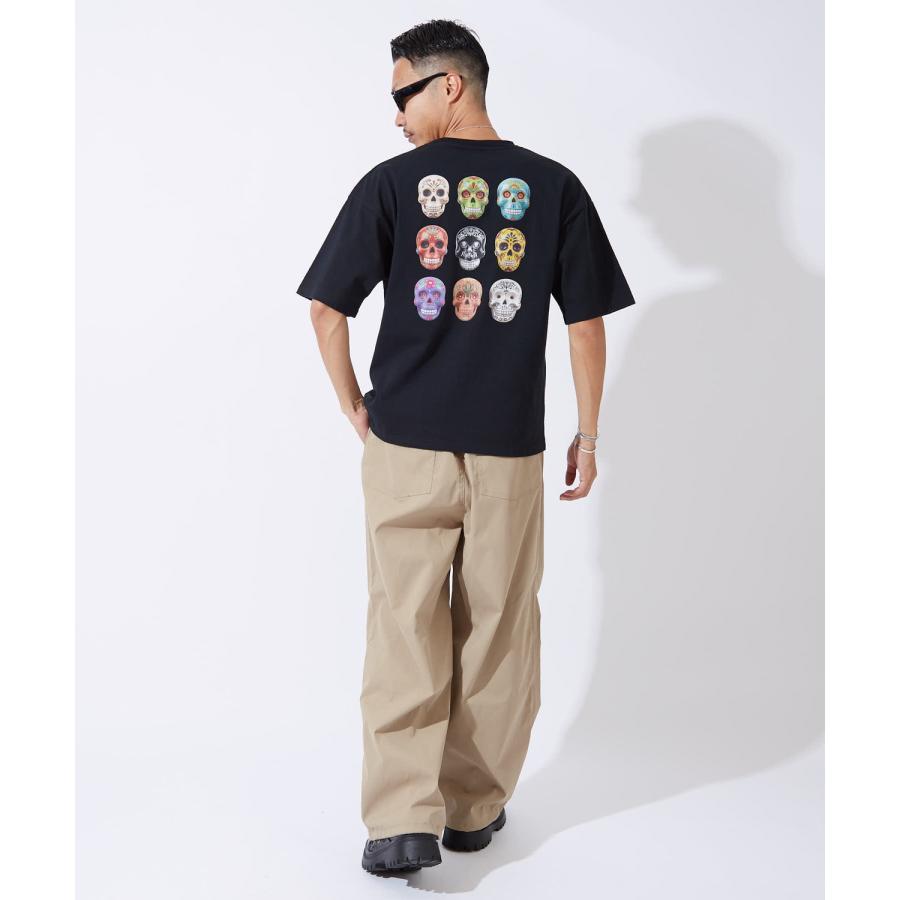 半袖Tシャツ メンズ レディース カラフル スカル グラフィック クルーネック SIDEWAY STANCE オーバーサイズ メキシカン ストリート 韓国ファッション | improves | 08