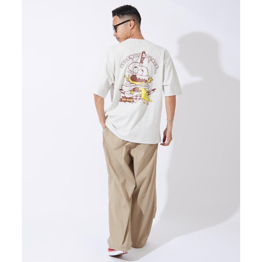 半袖Tシャツ メンズ レディース キルタイム ハンバーガー   ナイフ プリント 綿100 ビッグシルエット SIDEWAY STANCE オーバーサイズ ストリート 古着MIX | improves | 07