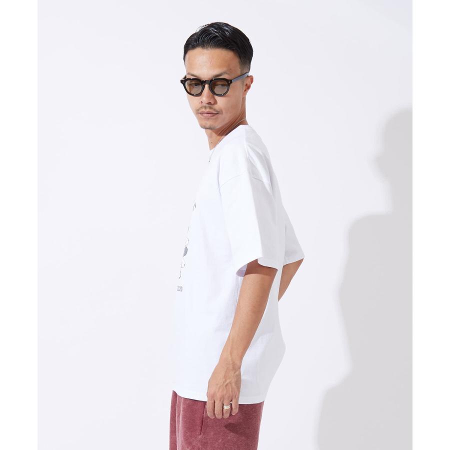 半袖Tシャツ メンズ レディース モノクロフラワー プリント 綿100 ビッグシルエット SIDEWAY STANCE オーバーサイズ ストリート 古着MIX | improves | 13