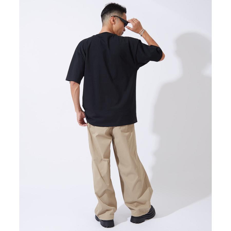 半袖Tシャツ メンズ レディース モノクロフラワー プリント 綿100 ビッグシルエット SIDEWAY STANCE オーバーサイズ ストリート 古着MIX | improves | 07