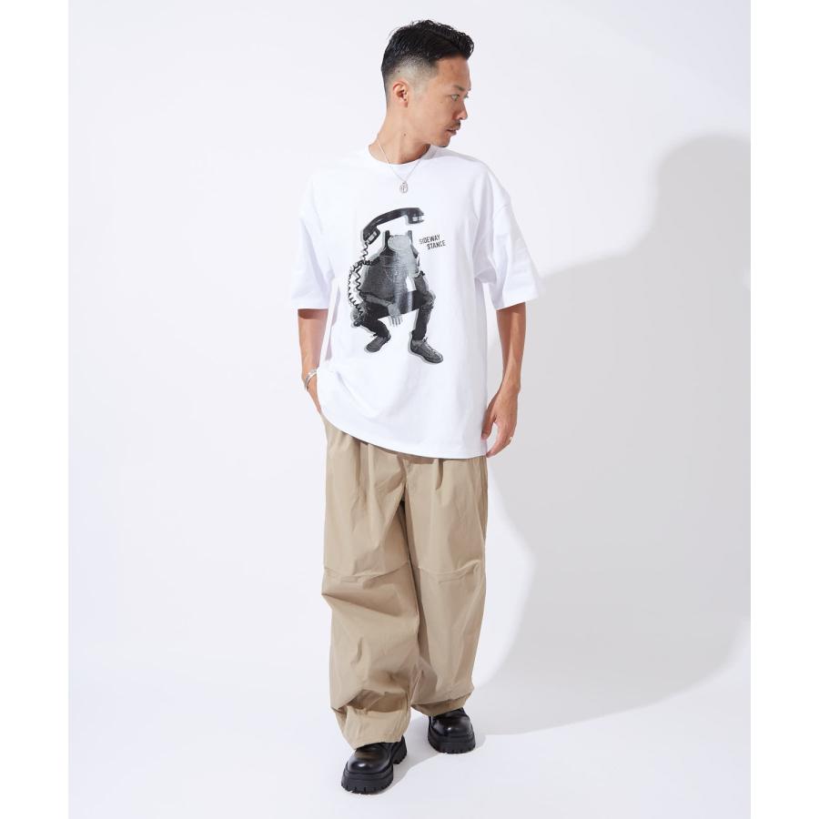 半袖Tシャツ メンズ レディース モノクロ プリント 綿100 ビッグシルエット SIDEWAY STANCE オーバーサイズ ストリート 古着MIX | improves | 12