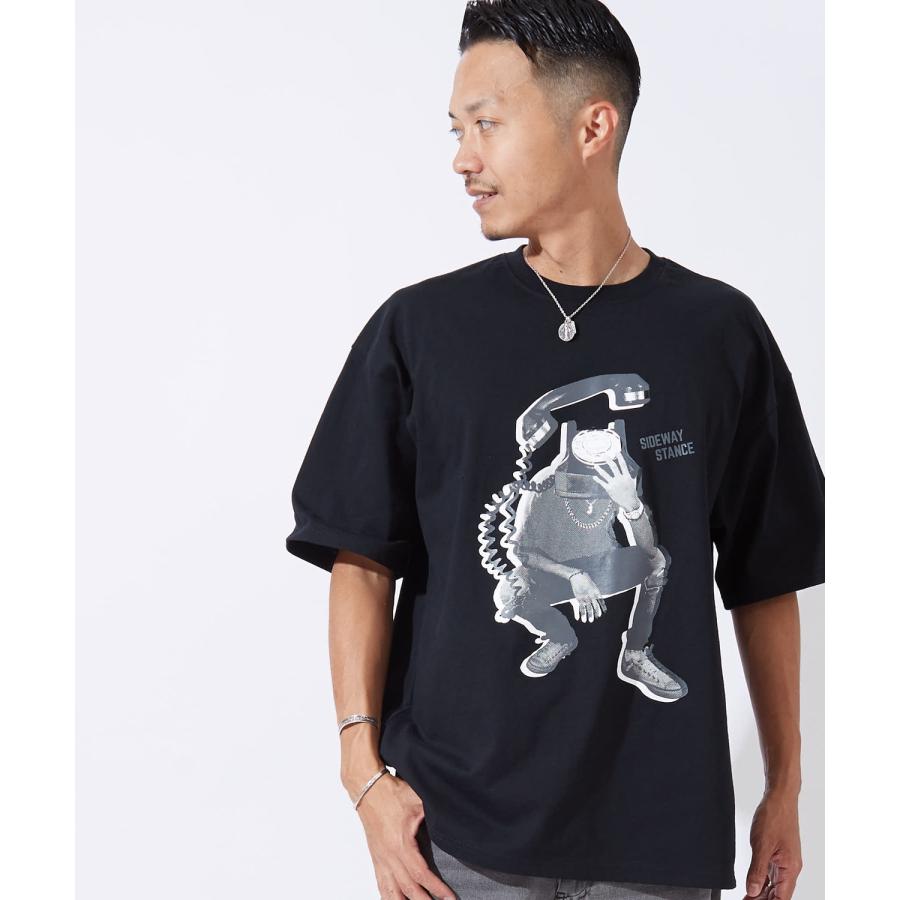 半袖Tシャツ メンズ レディース モノクロ プリント 綿100 ビッグシルエット SIDEWAY STANCE オーバーサイズ ストリート 古着MIX | improves | 04