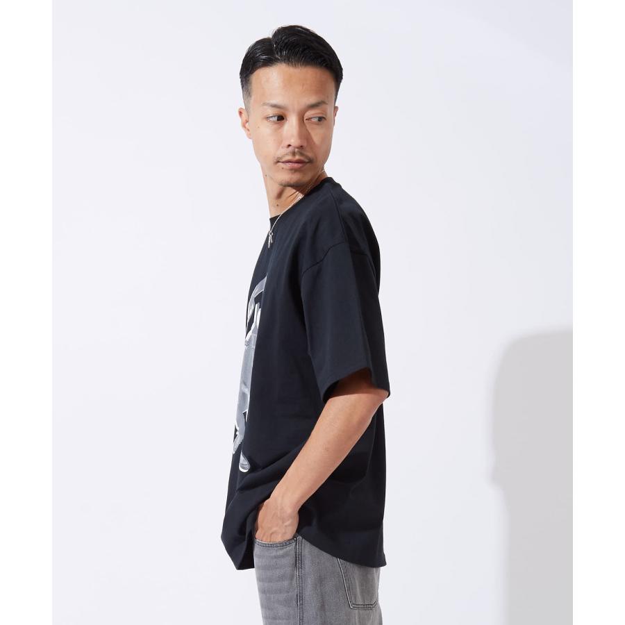 半袖Tシャツ メンズ レディース モノクロ プリント 綿100 ビッグシルエット SIDEWAY STANCE オーバーサイズ ストリート 古着MIX | improves | 05