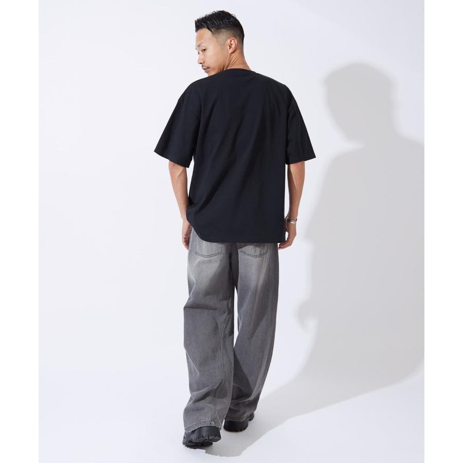 半袖Tシャツ メンズ レディース モノクロ プリント 綿100 ビッグシルエット SIDEWAY STANCE オーバーサイズ ストリート 古着MIX | improves | 08