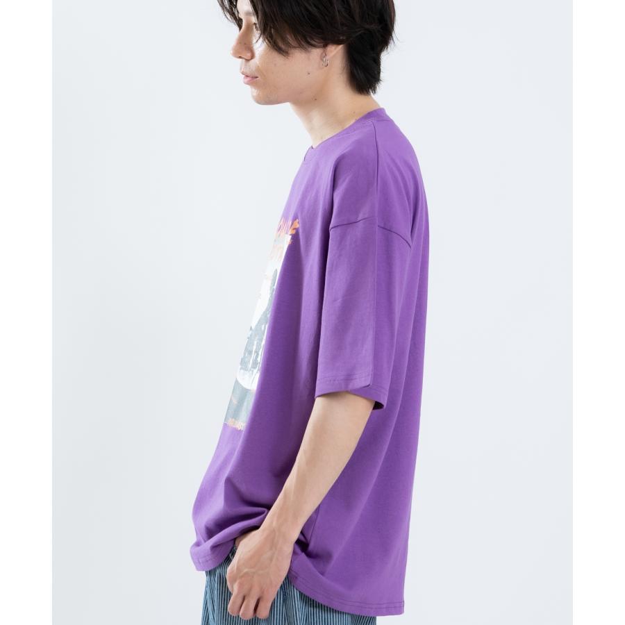 半袖Tシャツ メンズ レディース フォトプリント 綿100 ビッグシルエット SIDEWAY STANCE オーバーサイズ ストリート 古着MIX | improves | 04