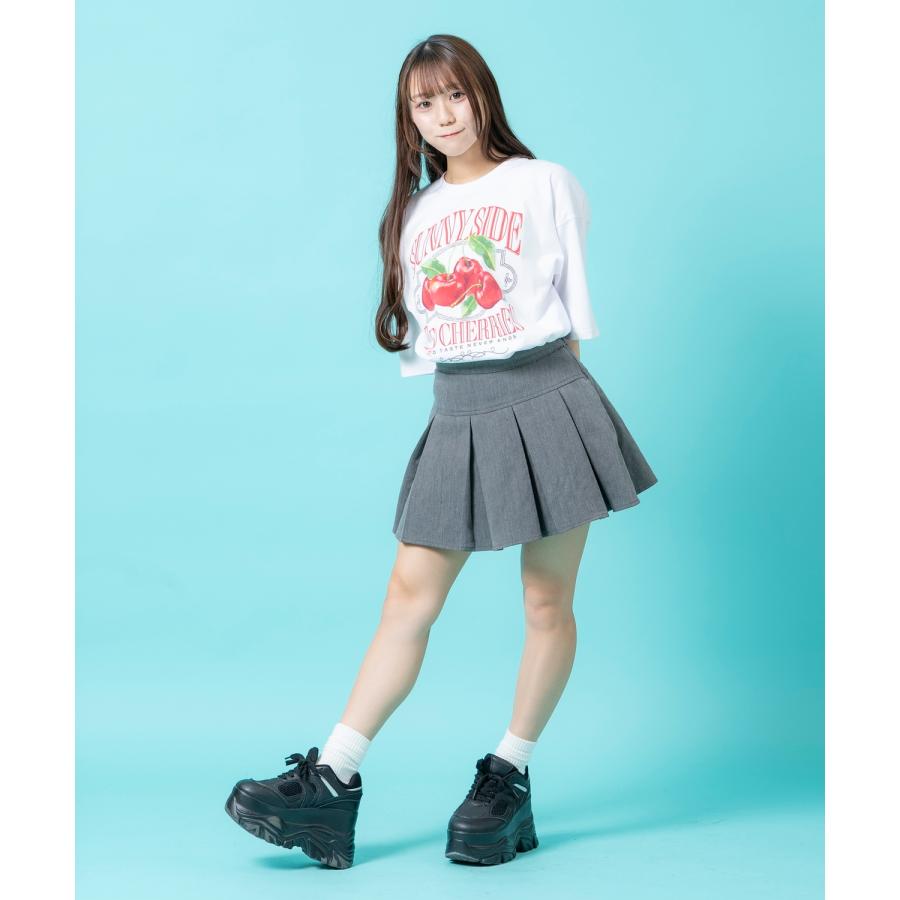半袖Tシャツ メンズ ユニセックス さくらんぼ チェリー プリント Tシャツ カットソー かわいい アイドル アメカジ カジュアル スケーター ストリート 韓国 | improves