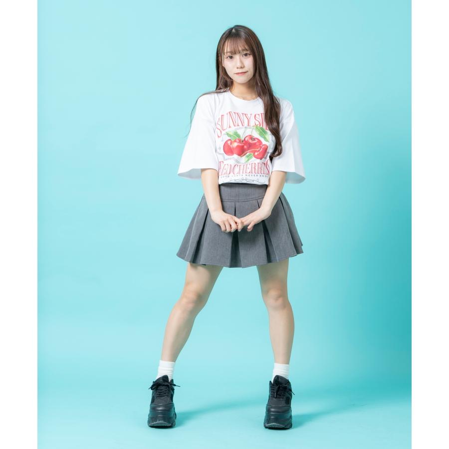 半袖Tシャツ メンズ ユニセックス さくらんぼ チェリー プリント Tシャツ カットソー かわいい アイドル アメカジ カジュアル スケーター ストリート 韓国 | improves | 06