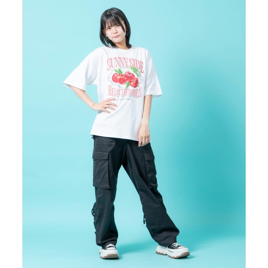 半袖Tシャツ メンズ ユニセックス さくらんぼ チェリー プリント Tシャツ カットソー かわいい アイドル アメカジ カジュアル スケーター ストリート 韓国 | improves | 07