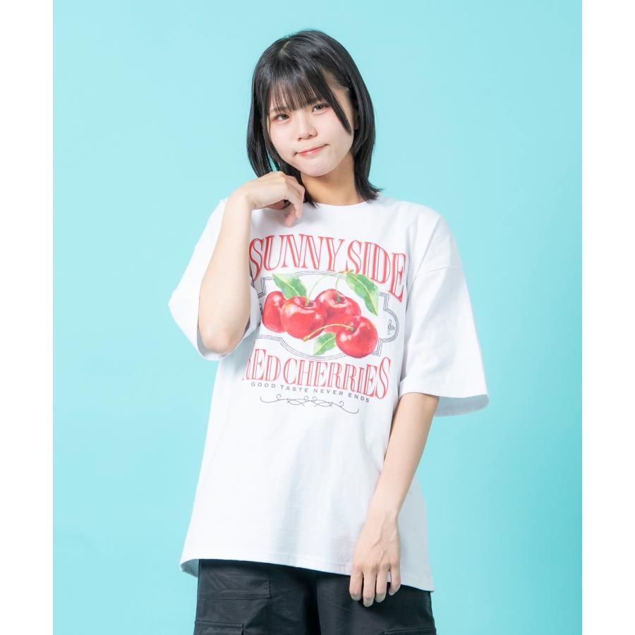 半袖Tシャツ メンズ ユニセックス さくらんぼ チェリー プリント Tシャツ カットソー かわいい アイドル アメカジ カジュアル スケーター ストリート 韓国 | improves | 08