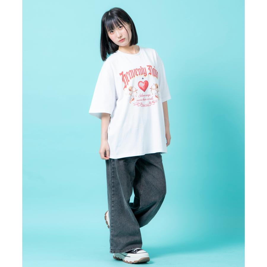 半袖Tシャツ メンズ ユニセックス ハート プリント Tシャツ カットソー かわいい アイドル アメカジ カジュアル スケーター ストリート 韓国 | improves | 11