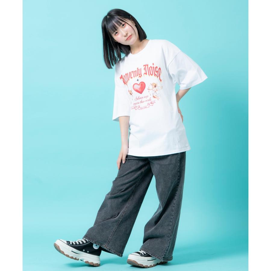 半袖Tシャツ メンズ ユニセックス ハート プリント Tシャツ カットソー かわいい アイドル アメカジ カジュアル スケーター ストリート 韓国 | improves | 07