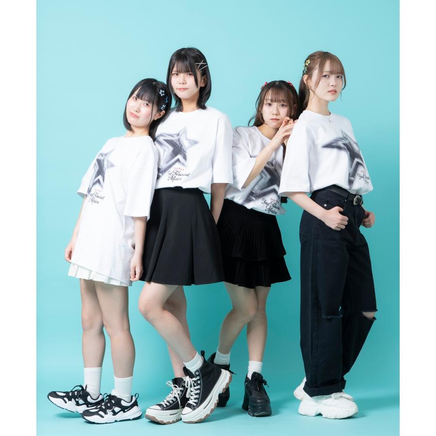 半袖Tシャツ メンズ ユニセックス スター プリント Tシャツ カットソー かわいい アイドル アメカジ カジュアル スケーター ストリート 韓国 | improves | 02