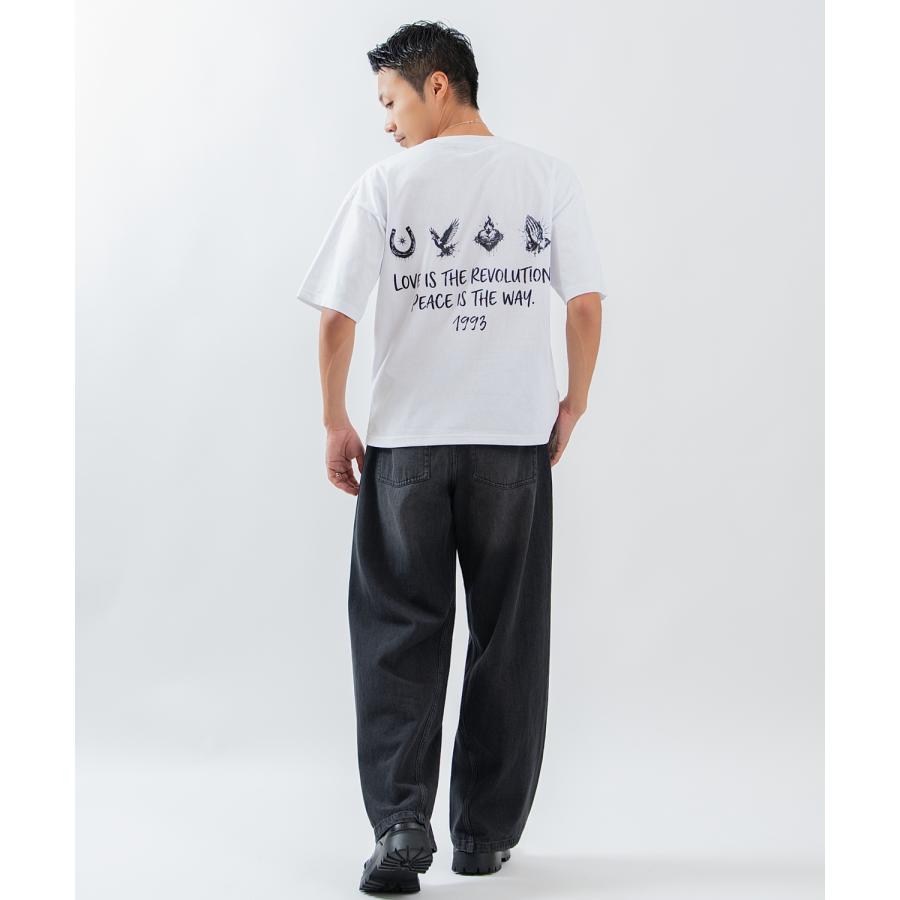 半袖Tシャツ メンズ レディース フォトプリント 綿100 ビッグシルエット SIDEWAY STANCE オーバーサイズ ストリート 古着MIX | improves | 03