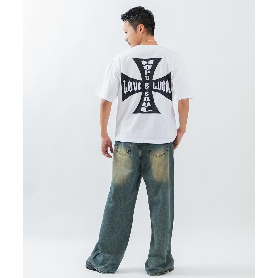 半袖Tシャツ メンズ レディース フォトプリント 綿100 ビッグシルエット SIDEWAY STANCE オーバーサイズ ストリート 古着MIX | improves | 03