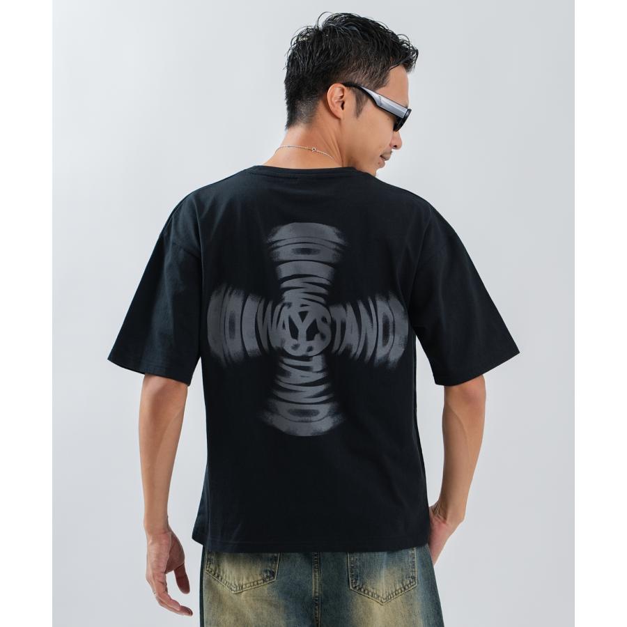 半袖Tシャツ メンズ レディース フォトプリント 綿100 ビッグシルエット SIDEWAY STANCE オーバーサイズ ストリート 古着MIX | improves