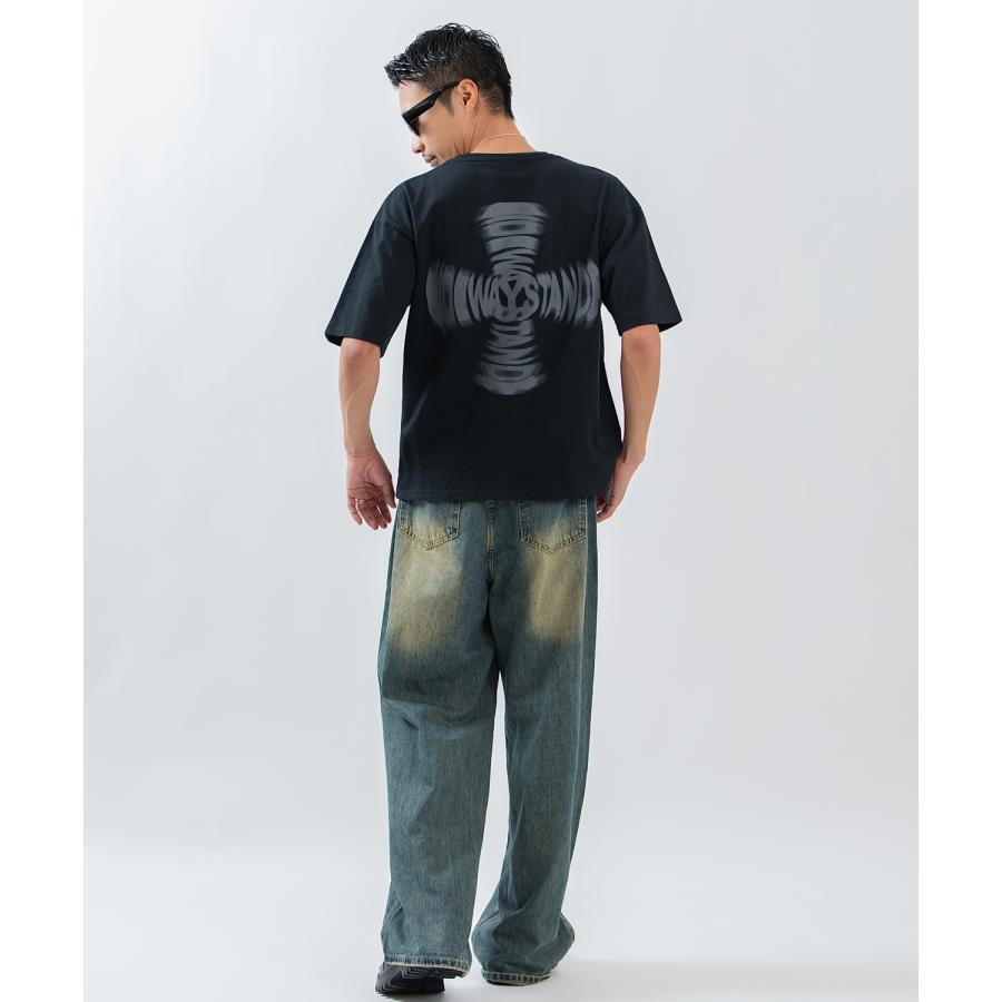 半袖Tシャツ メンズ レディース フォトプリント 綿100 ビッグシルエット SIDEWAY STANCE オーバーサイズ ストリート 古着MIX | improves | 03