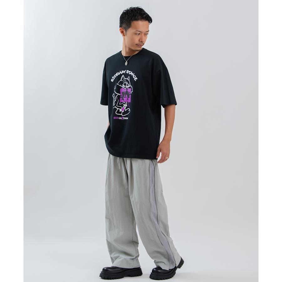 半袖Tシャツ メンズ レディース フォトプリント 綿100 ビッグシルエット SIDEWAY STANCE オーバーサイズ ストリート 古着MIX | improves | 04
