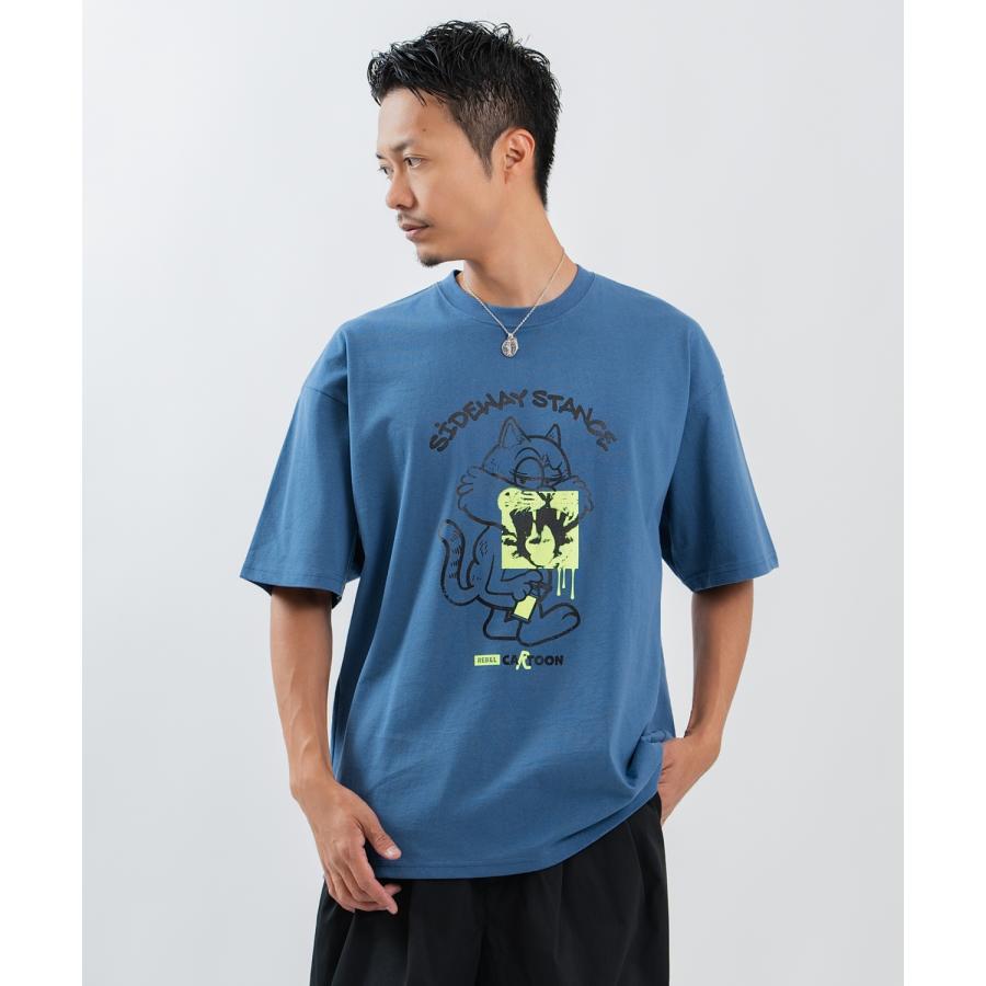 半袖Tシャツ メンズ レディース フォトプリント 綿100 ビッグシルエット SIDEWAY STANCE オーバーサイズ ストリート 古着MIX | improves | 07