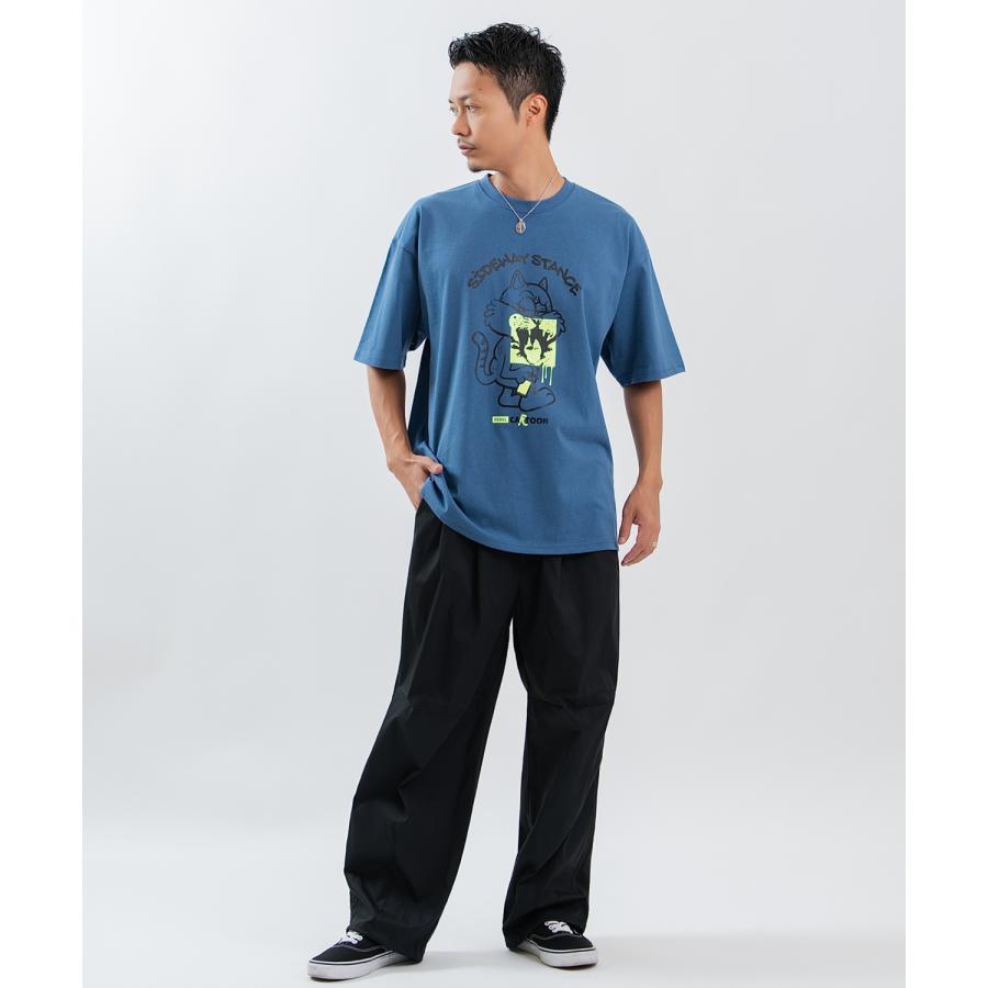 半袖Tシャツ メンズ レディース フォトプリント 綿100 ビッグシルエット SIDEWAY STANCE オーバーサイズ ストリート 古着MIX | improves | 08