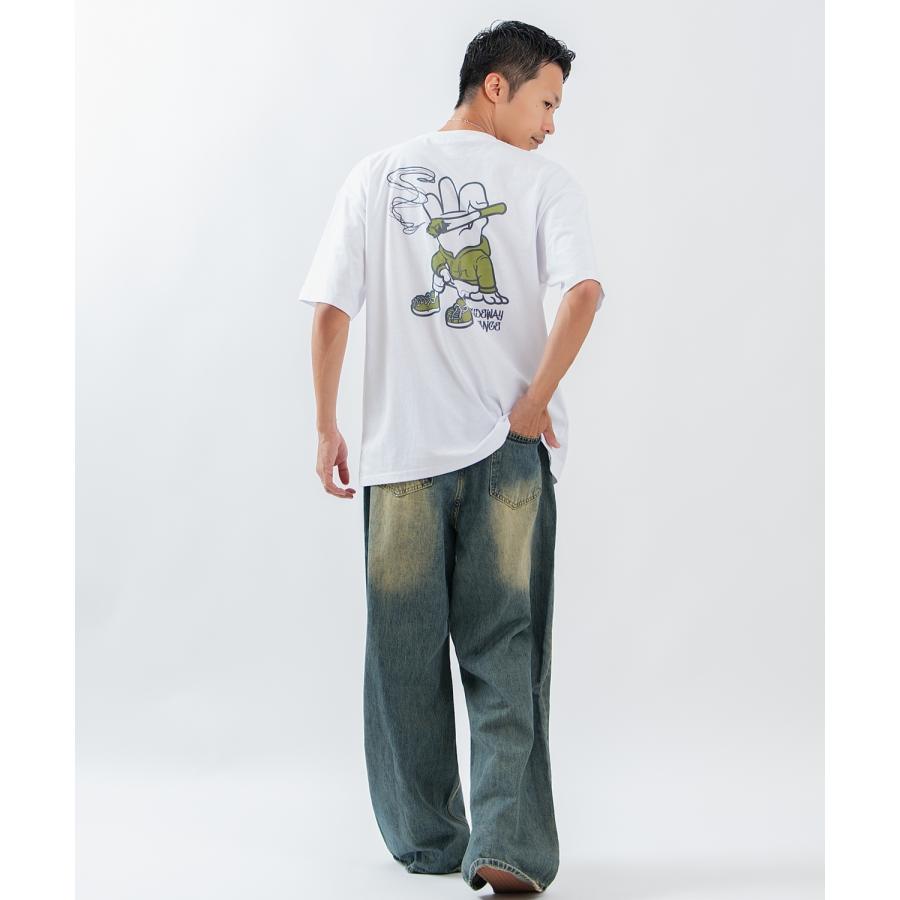 半袖Tシャツ メンズ レディース フォトプリント 綿100 ビッグシルエット SIDEWAY STANCE オーバーサイズ ストリート 古着MIX | improves | 04