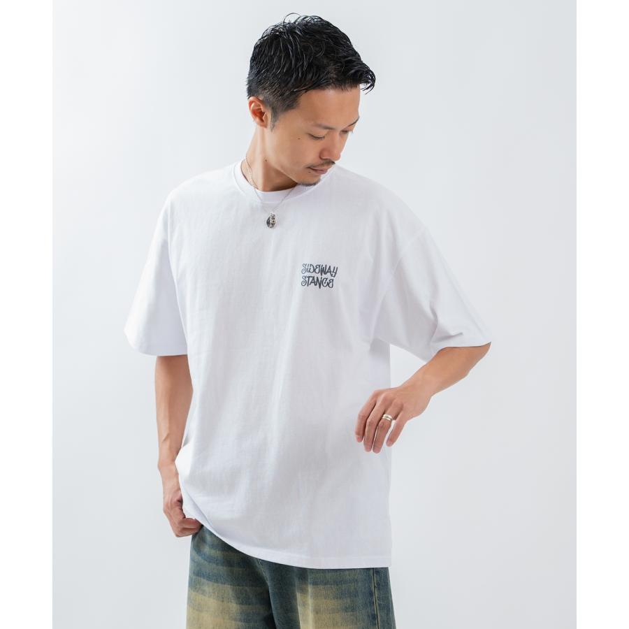 半袖Tシャツ メンズ レディース フォトプリント 綿100 ビッグシルエット SIDEWAY STANCE オーバーサイズ ストリート 古着MIX | improves | 05
