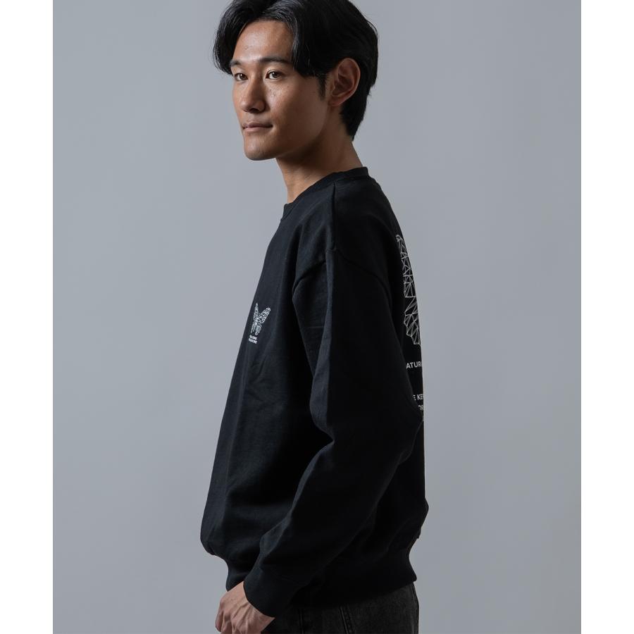 スウェット メンズ バタフライ 蝶 プリント SIDEWAY STANCE 裏起毛 オーバーサイズ ストリート 韓国ファッション | improves | 07