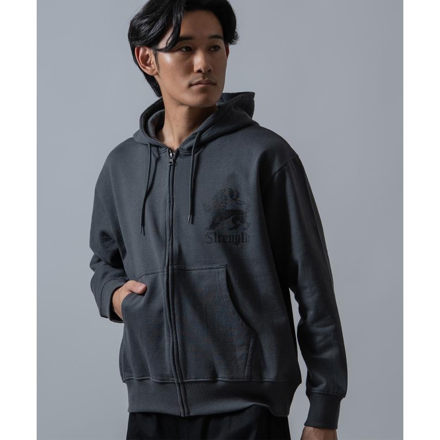 ジップパーカー メンズ レディース 星プリント SIDEWAY STANCE 裏起毛 オーバーサイズ フーディー ストリート | improves | 20