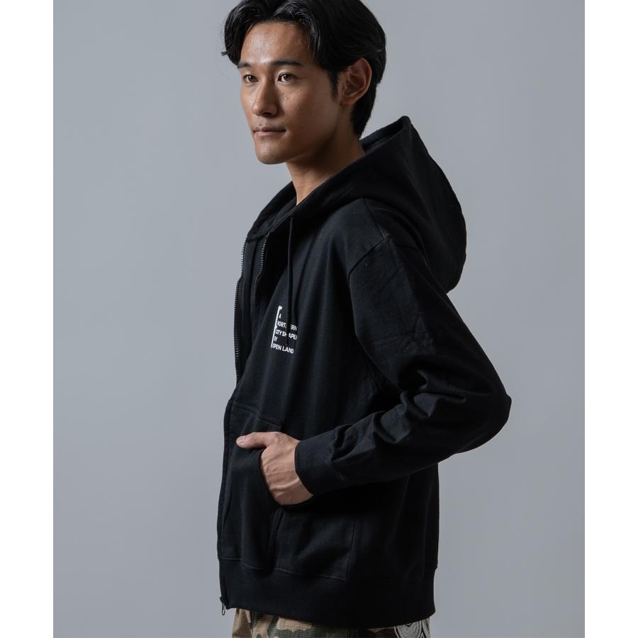 ジップパーカー メンズ レディース フェードプリント SIDEWAY STANCE 裏起毛 オーバーサイズ フーディー ストリート | improves | 13