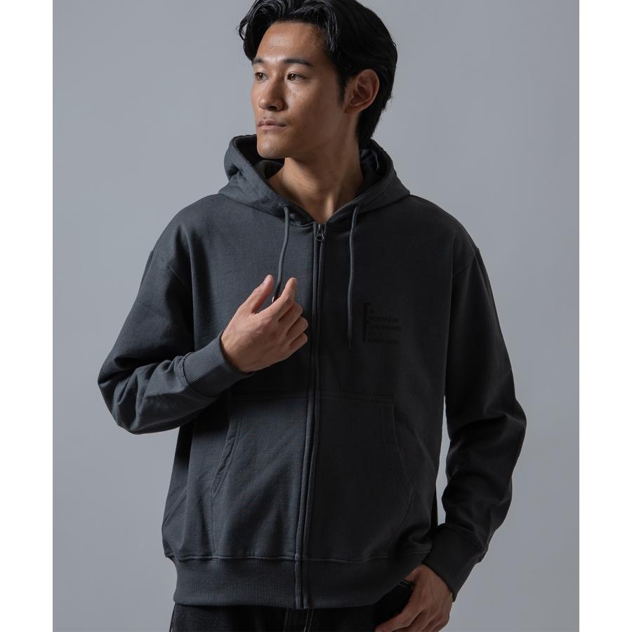 ジップパーカー メンズ レディース フェードプリント SIDEWAY STANCE 裏起毛 オーバーサイズ フーディー ストリート | improves | 09