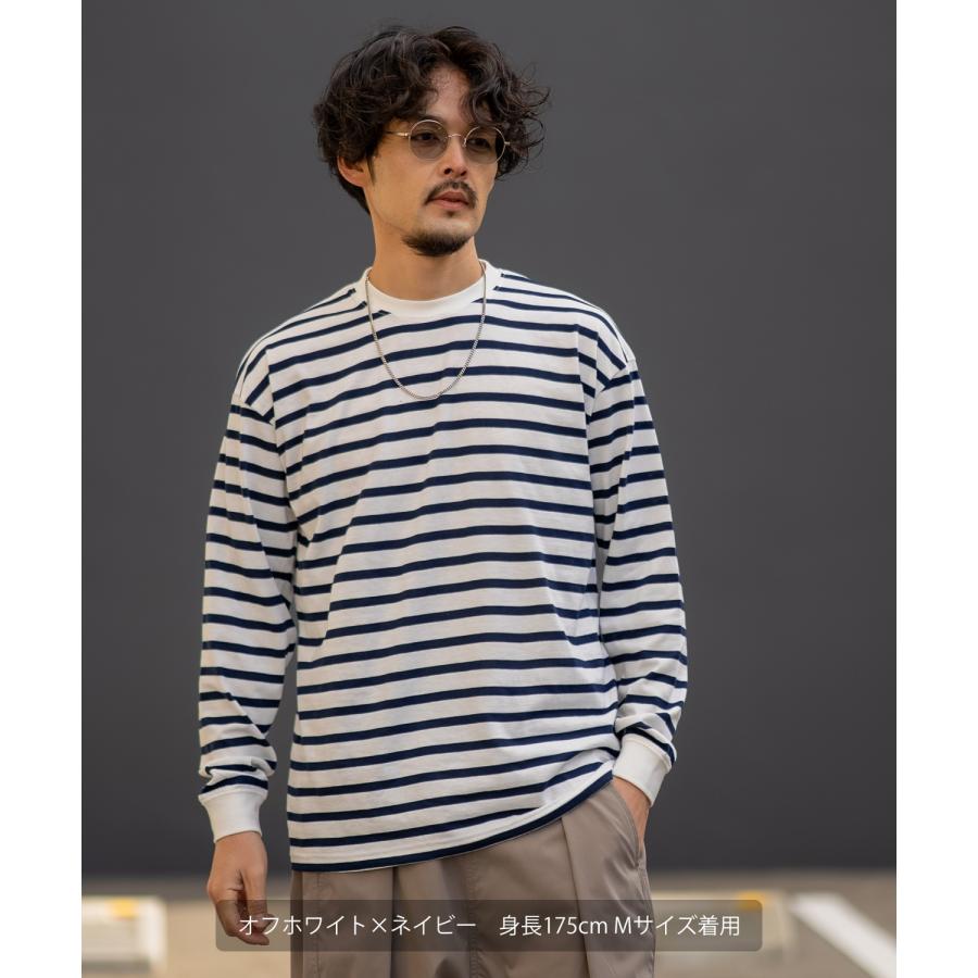 Tシャツ メンズ SIDEWAY STANCE サイドウェイスタンス ボーダー ロンT カットソー 大きめ アメカジ カジュアル スケーター ストリート 古着MIX 韓国 | improves | 17