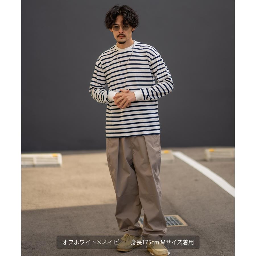 Tシャツ メンズ SIDEWAY STANCE サイドウェイスタンス ボーダー ロンT カットソー 大きめ アメカジ カジュアル スケーター ストリート 古着MIX 韓国 | improves | 18
