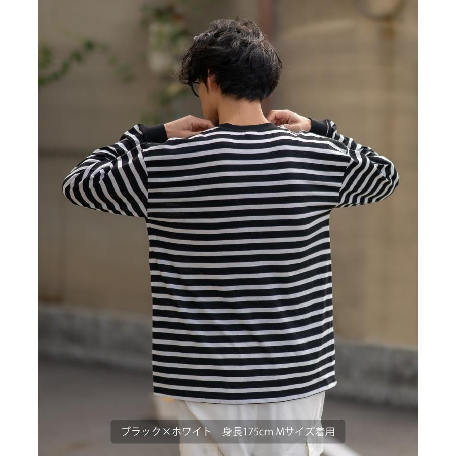 Tシャツ メンズ SIDEWAY STANCE サイドウェイスタンス ボーダー ロンT カットソー 大きめ アメカジ カジュアル スケーター ストリート 古着MIX 韓国 | improves | 09