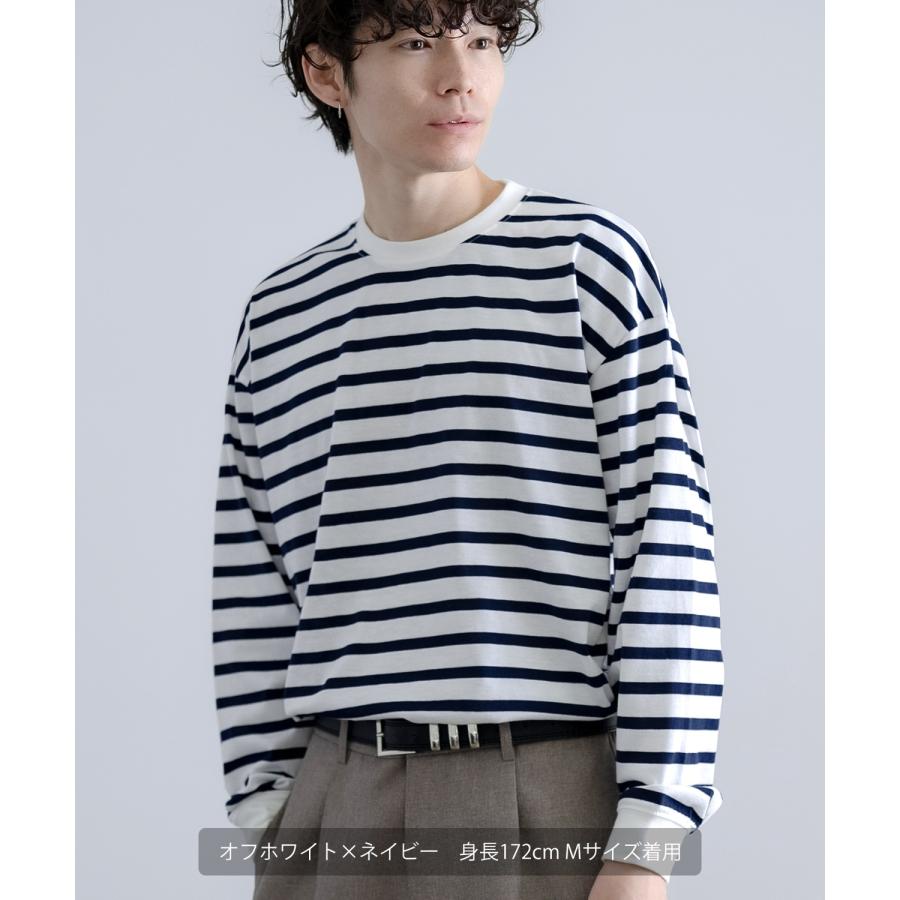 Tシャツ メンズ SIDEWAY STANCE サイドウェイスタンス ボーダー ロンT カットソー 大きめ アメカジ カジュアル スケーター ストリート 古着MIX 韓国 | improves | 11