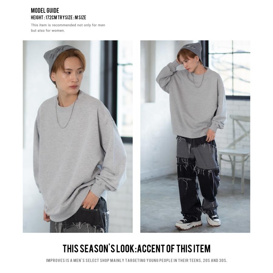 トレーナー メンズ レディース SIDEWAY STANCE サイドウェイスタンス 無地 裏毛 スウェット プルオーバー 大きめ アメカジ カジュアル スケーター ストリート | improves | 15