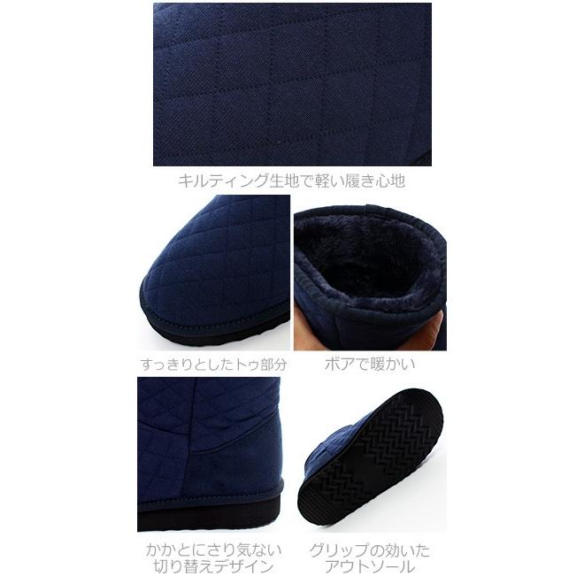 ブーツ ムートンブーツ メンズ キルティングスウェットムートンブーツ | improves | 02