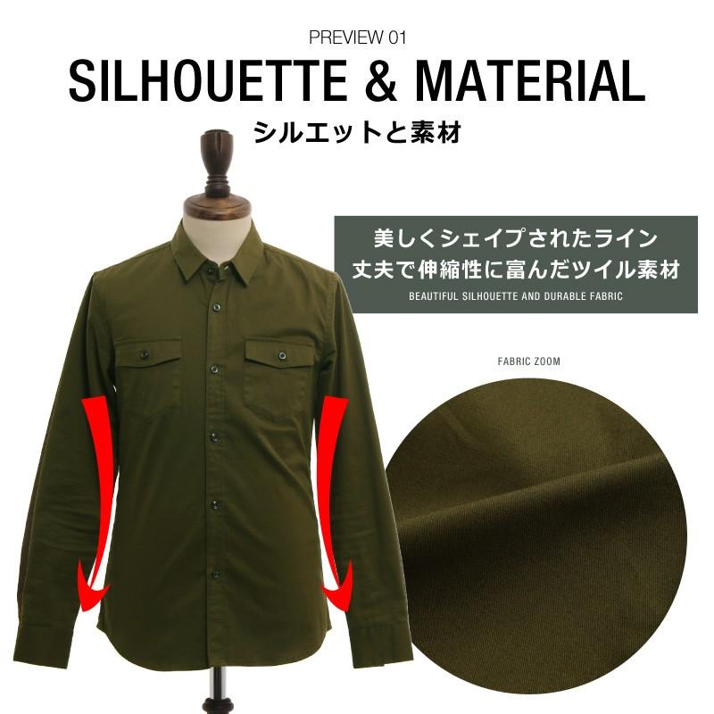 improves（インプローブス） ミリタリーシャツ メンズ シャツ 白シャツ